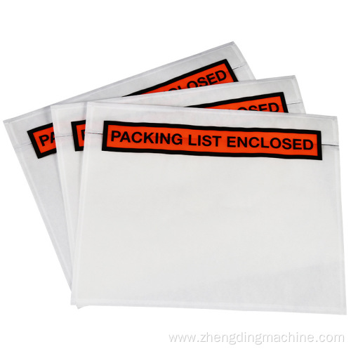 Packing List Envelopes Label Pouch Making Machine